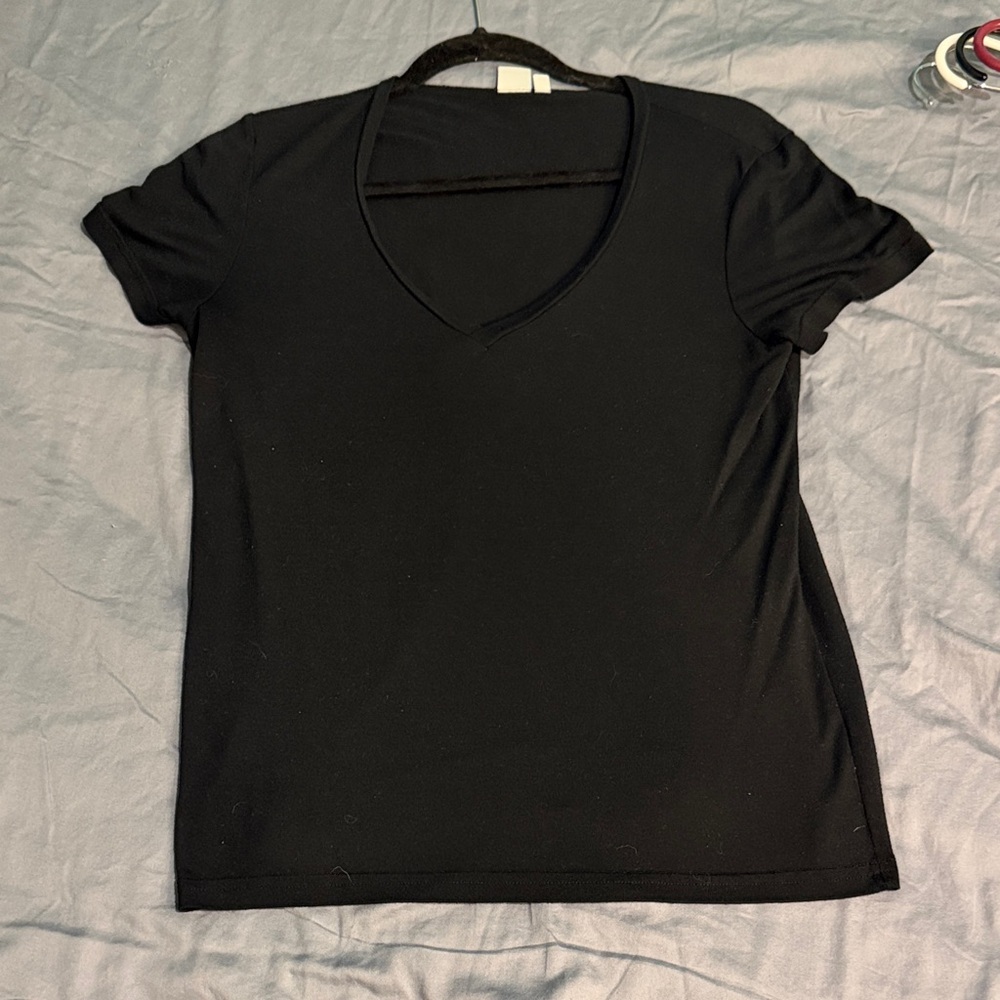 bp Black V-Neck Short Sleeve Tee Top